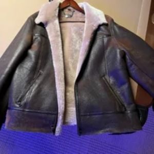 Mens sheep skin shearling coat